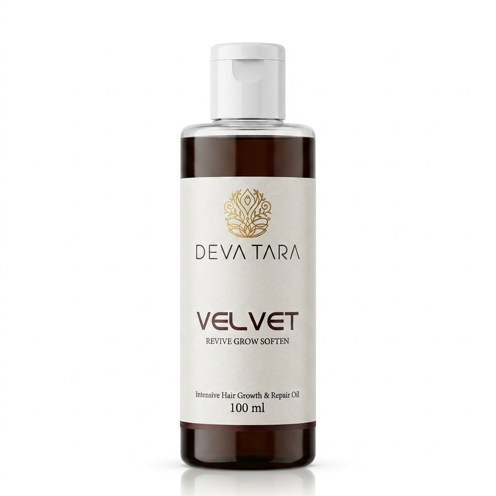 Velvet Oil – Ayurvedic Hair Growth Oil for Hair Fall, Frizzy & Postpartum Hair (100ml, 200ml)