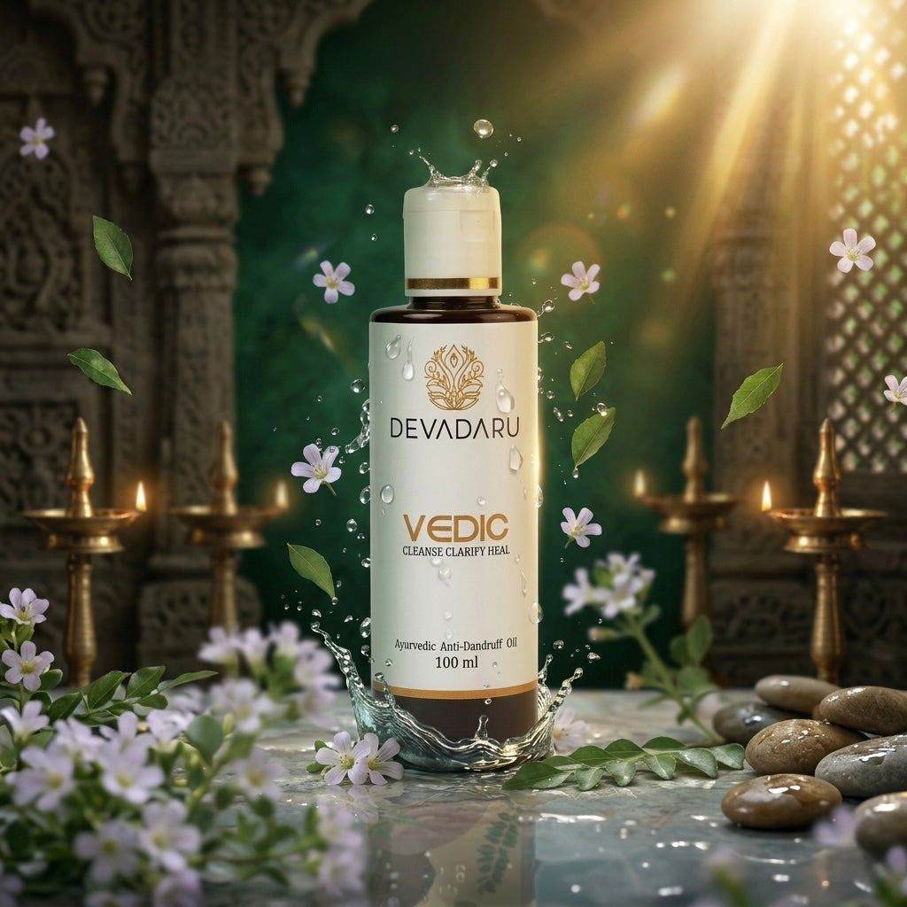 Vedic Oil – Ayurvedic Anti-Dandruff Hair Oil for Itchy Scalp, Flakiness & Hair Fall